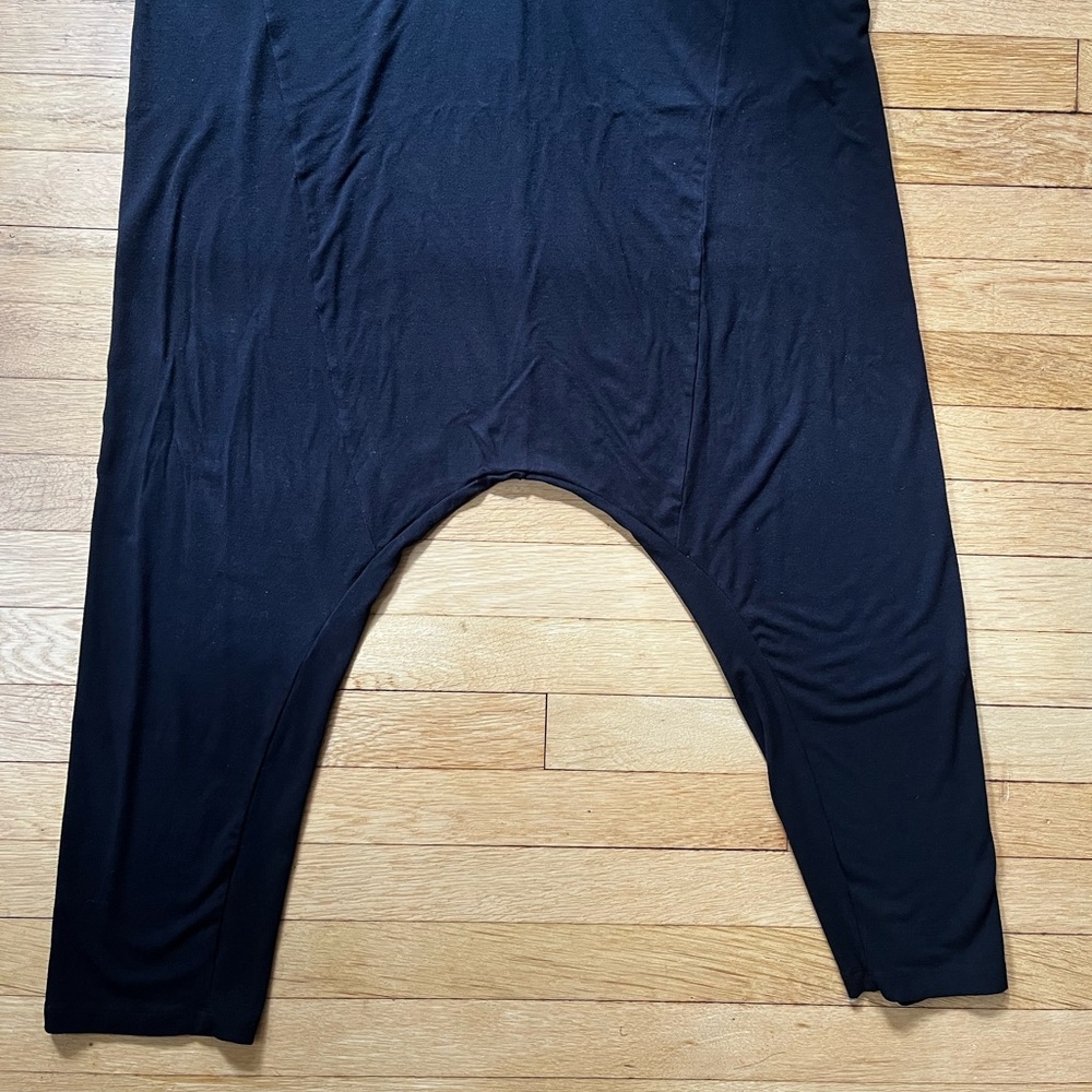 Sleeveless Dropcrotch Black Jumpsuit - Picture 3 of 7